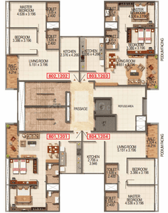 Project Image of 764.24 - 1103.3 Sq.ft 2 BHK Apartment for buy in Kumar Palmspring Towers A1 A2 And A3