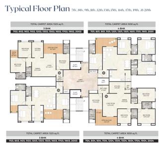 Project Image of 1325.0 - 1973.0 Sq.ft 3 BHK Apartment for buy in Sukhwani Celaeno Wing C And D