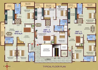 Project Image of 1325.0 - 1815.0 Sq.ft 3 BHK Apartment for buy in Shivaganga Palace