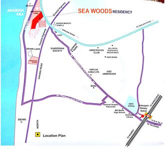 Shri Shakti Sea Woods Residency A Wing Location Plan 1