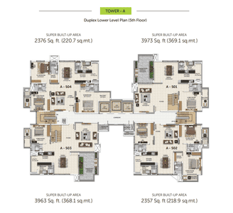 Project Image of 3720.0 - 4065.0 Sq.ft 4 BHK Duplex for buy in Sattva Magnificia