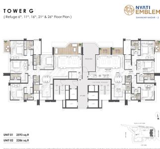 Project Image of 0.0 - 2600.0 Sq.ft 4 BHK Apartment for buy in Nyati Emblem
