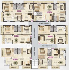 Project Image of 1326.0 - 1556.0 Sq.ft 2 BHK Apartment for buy in DLR Subhkam