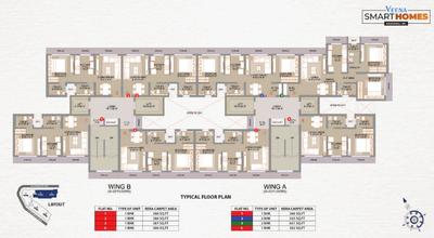 Project Image of 382.0 - 615.0 Sq.ft 1 BHK Apartment for buy in Veena Smart Homes