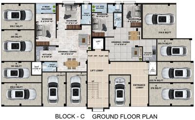 Project Image of 813.0 - 1328.0 Sq.ft 2 BHK Apartment for buy in SK Royal Saroj Apartment