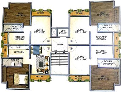 Project Image of 0.0 - 389.0 Sq.ft 1 BHK Apartment for buy in Ekvira Meadows