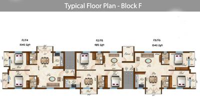 Project Image of 1020.0 - 1300.0 Sq.ft 2 BHK Apartment for buy in Rams Sarovar