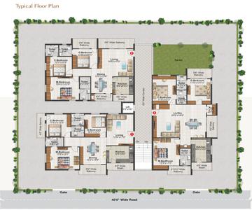 Project Image of 1785.0 - 2022.0 Sq.ft 3 BHK Apartment for buy in Hallmark Glenridge