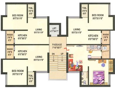 Project Image of 333.57 - 601.27 Sq.ft 1 BHK Apartment for buy in Parijat Vinayak Flats