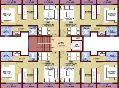 Project Image of 613.0 - 628.0 Sq.ft 2 BHK Apartment for buy in Enkay Garden Orchid