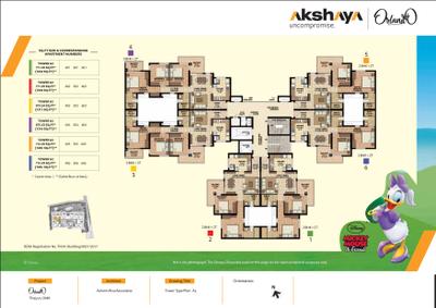 Project Image of 711.45 - 875.53 Sq.ft 2 BHK Apartment for buy in Akshaya Orlando