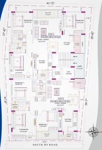 Project Image of 1270.0 - 1325.0 Sq.ft 3 BHK Apartment for buy in SMV Krishna Paradise
