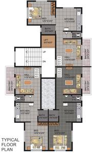 Aaradhya Shreyash Park Shreyash Park Cluster Plan from 1st to 4th Floor 1