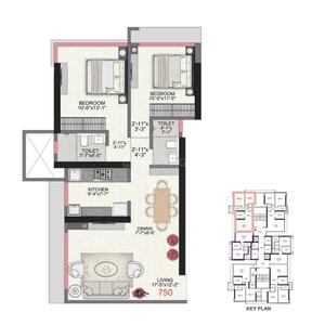 Project Image of 745.0 - 760.0 Sq.ft 2 BHK Apartment for buy in I M Applaud 38