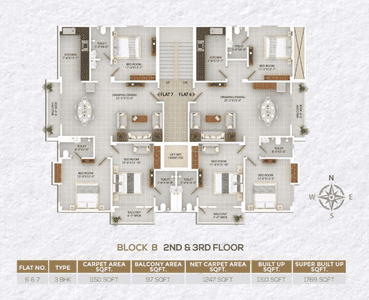Project Image of 1140.0 - 1390.0 Sq.ft 3 BHK Apartment for buy in Ambition Elite