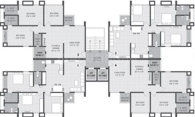Project Image of 0.0 - 1562.0 Sq.ft 3 BHK Apartment for buy in Aagam Wildflower