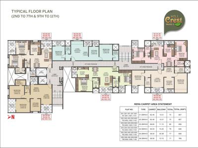 Project Image of 605.0 - 858.0 Sq.ft 1 BHK Apartment for buy in Hill Crest Phase II