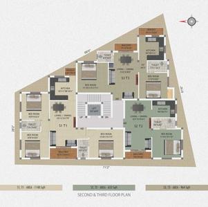 Project Image of 653.0 - 1459.0 Sq.ft 1 BHK Apartment for buy in Green Sai Shrishti Flats