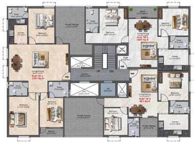 Project Image of 897.0 - 1402.0 Sq.ft 2 BHK Apartment for buy in Charan Paradise