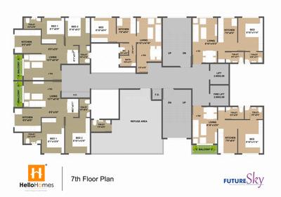 Project Image of 316.57 - 446.27 Sq.ft 1 BHK Apartment for buy in Future Sky