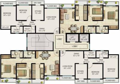 Project Image of 520.0 - 544.0 Sq.ft 2 BHK Apartment for buy in Ekta Brooklyn Park Phase III