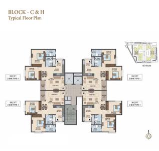 Project Image of 992.0 - 1416.0 Sq.ft 2 BHK Apartment for buy in Sattva Laurel Heights