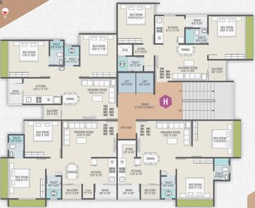 Project Image of 1188.0 - 1305.0 Sq.ft 2 BHK Apartment for buy in KV Satva Shiv Gold