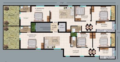 Project Image of 1200.0 - 1900.0 Sq.ft 3 BHK Apartment for buy in AVR Coasta