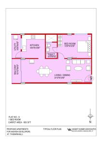Project Image of 823.0 - 1684.0 Sq.ft 1 BHK Apartment for buy in Aashish A N Reddy Apartment