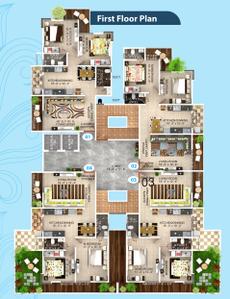 Project Image of 653.8 - 785.87 Sq.ft 1 BHK Apartment for buy in V And M Sky Garden Hills