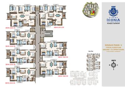 Project Image of 1470.0 - 2936.07 Sq.ft 2 BHK Apartment for buy in SMR Vinay Iconia Phase II Block 4 Is Named As Shivalik