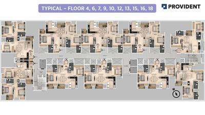 Project Image of 993.0 - 1424.0 Sq.ft 2 BHK Apartment for buy in Provident Bayscape