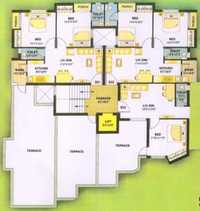 Project Image of 305.48 - 651.11 Sq.ft 1 BHK Apartment for buy in Radheshree Vraj Palace