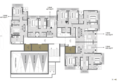 Project Image of 447.0 - 1556.0 Sq.ft 1 BHK Apartment for buy in Modirealty Asopalav