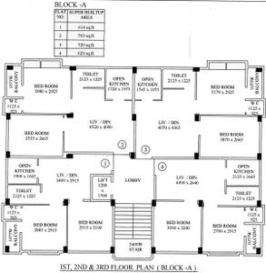 Project Image of 698 Sq.ft 2 BHK Apartment / Flat for sale in Nimta for Rs. 2500000