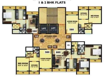 Project Image of 181.0 - 622.0 Sq.ft 1 RK Apartment for buy in Devisha Hex World