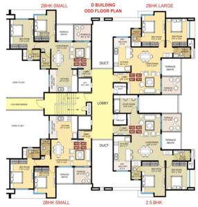 Project Image of 832.0 - 1034.0 Sq.ft 2 BHK Apartment for buy in Vasudha Sai Eshanya C D Wing