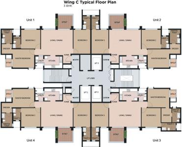 Project Image of 1181.0 - 1956.0 Sq.ft 3 BHK Apartment for buy in Mahindra Windchimes Phase 1