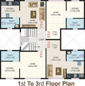 Project Image of 170.0 - 177.0 Sq.ft 1 RK Apartment for buy in Gold Pride