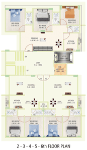 Project Image of 601.16 - 771.13 Sq.ft 2 BHK Apartment for buy in TNTD Galaxy 7