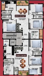 Viva Vishnu Viva Vishnu Cluster Plan from ground to 3rd Floor 1