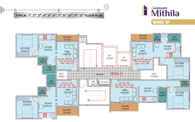 Project Image of 383.3 - 412.58 Sq.ft 1 BHK Apartment for buy in Yogesh Gandharv Mithila Building A Wing D