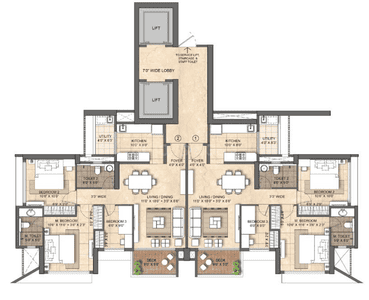 Project Image of 877.0 - 1960.0 Sq.ft 3 BHK Apartment for buy in Lodha Bellevue