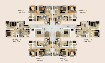 Project Image of 605.0 - 3060.0 Sq.ft 1 BHK Apartment for buy in Skylark Ithaca