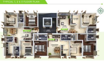 Project Image of 816.0 - 1793.0 Sq.ft 2 BHK Apartment for buy in Maliban Estates Majestic