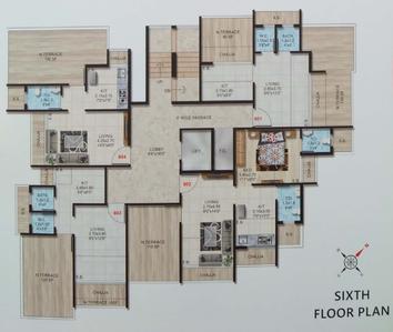 Omkar Neelkanth Corner Neelkanth Corner Cluster Plan for 6th Floor 1