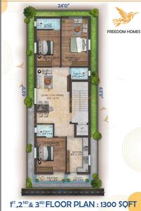 Project Image of 0.0 - 1300.0 Sq.ft 3 BHK Apartment for buy in Freedom Dav Flats