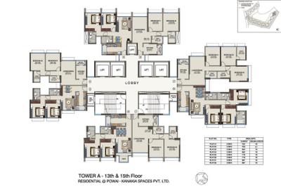 Project Image of 666.0 - 986.0 Sq.ft 2 BHK Apartment for buy in Kanakia Future City A