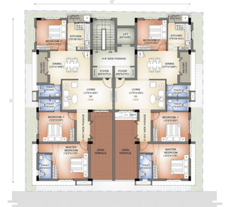 Project Image of 999.0 - 1368.0 Sq.ft 2 BHK Apartment for buy in Pearl Mayura