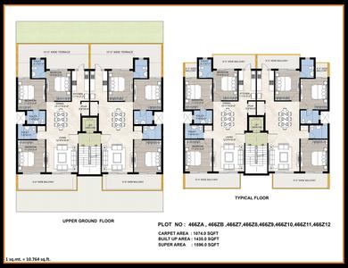 Project Image of 1415.0 - 2550.0 Sq.ft 3 BHK Apartment for buy in Omaxe Celestia Royal